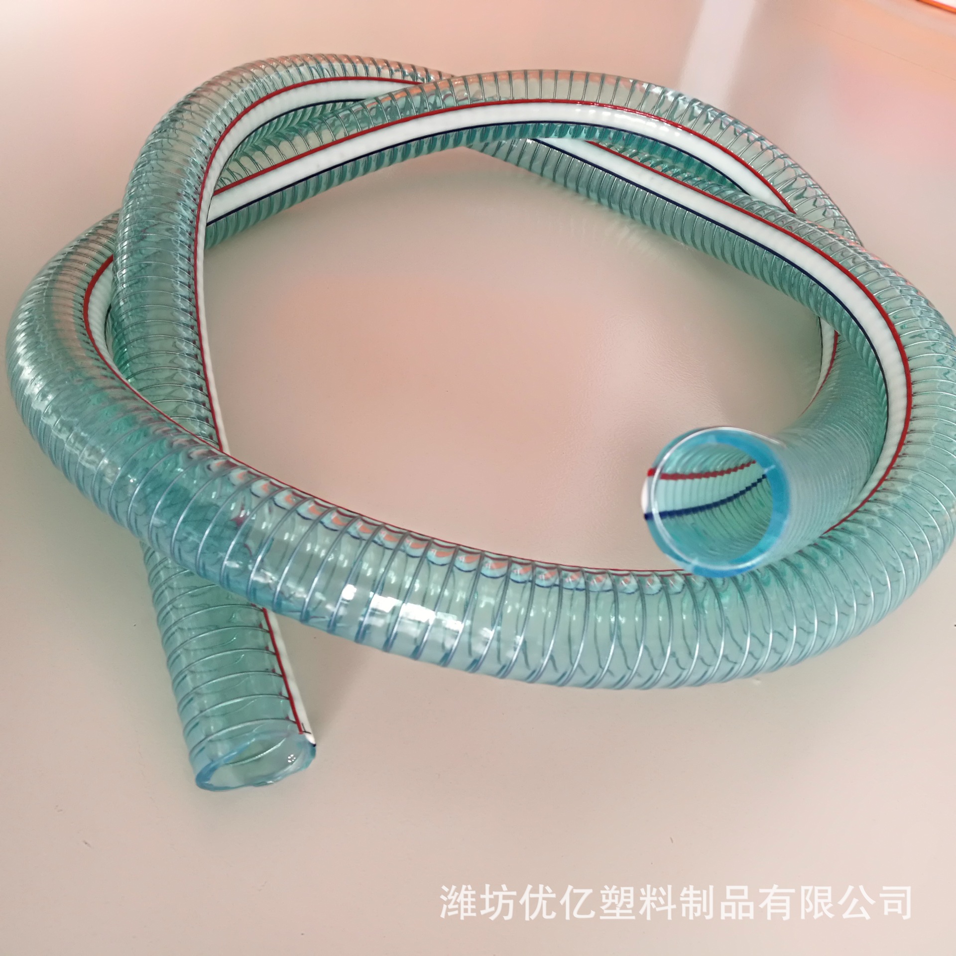 供应PVC钢丝管 20mm钢丝增强软管规格多透明钢丝管耐磨加硬