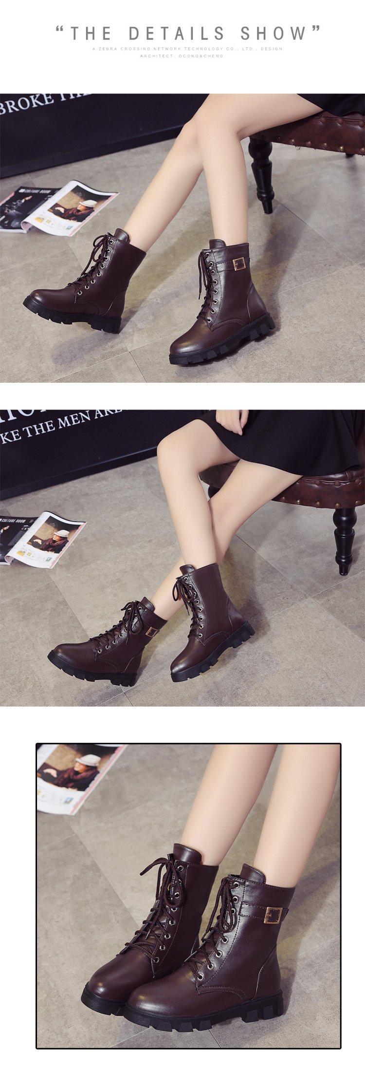 Bottes femme en PU artificiel - Ref 3355377 Image 38