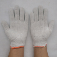400g棉線手套棉手套紗手套白色耐磨加厚防割防滑防護工作勞保手套