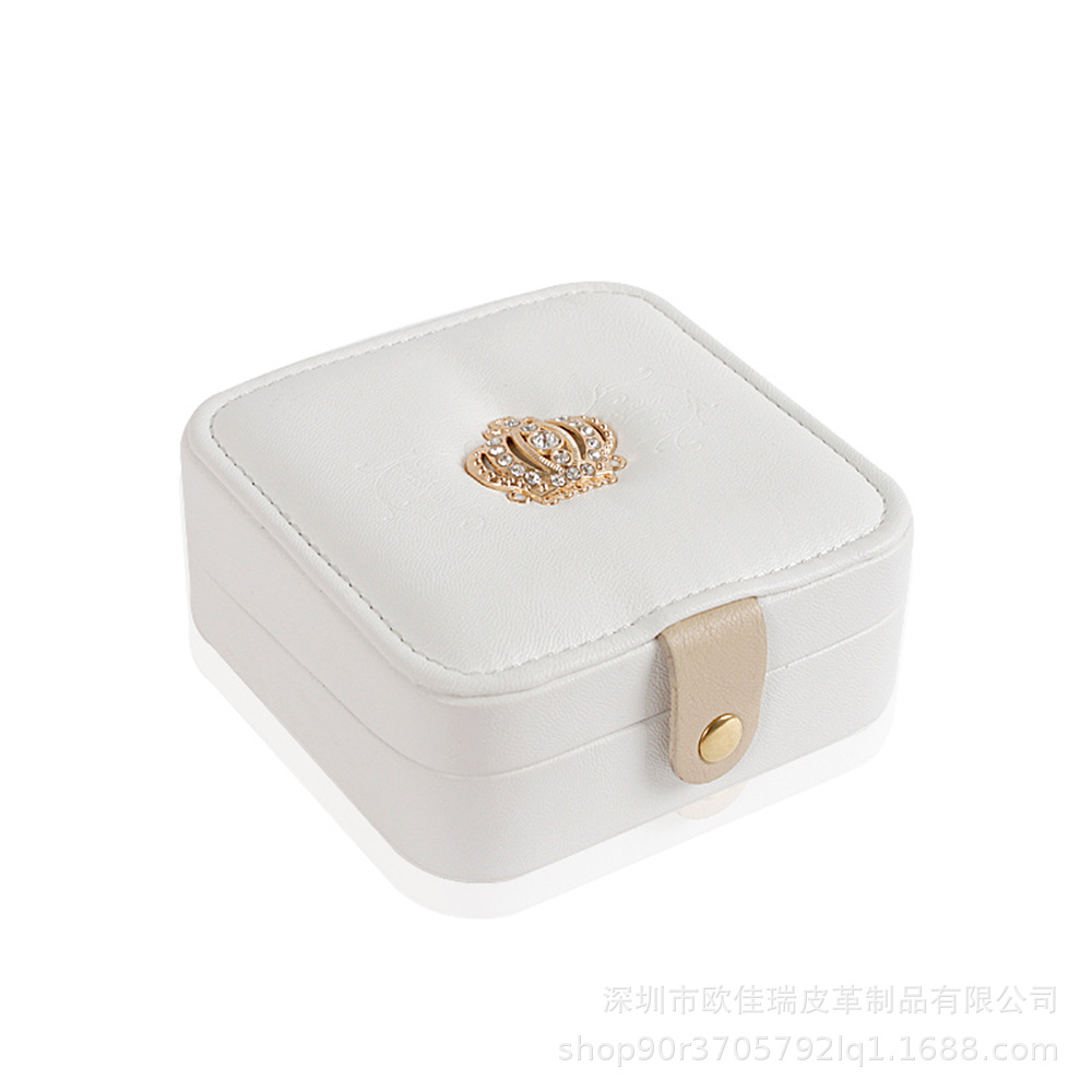 便携式多功能首饰收纳盒 耳钉戒指珠宝盒 订制皮质饰品盒-阿里巴巴