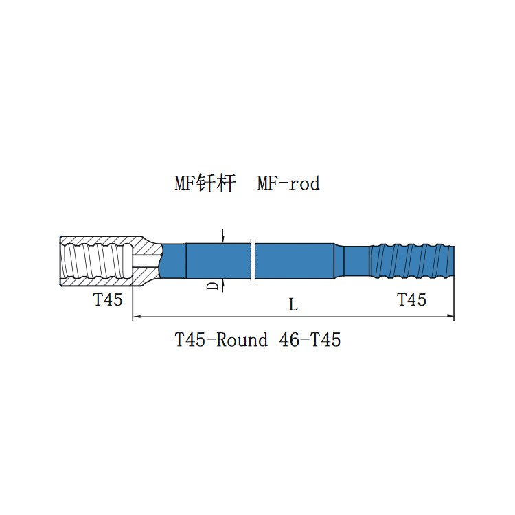 阿特拉斯山特维克钎具MFT45 3050 3660 4270钎杆矿山 隧道 煤矿