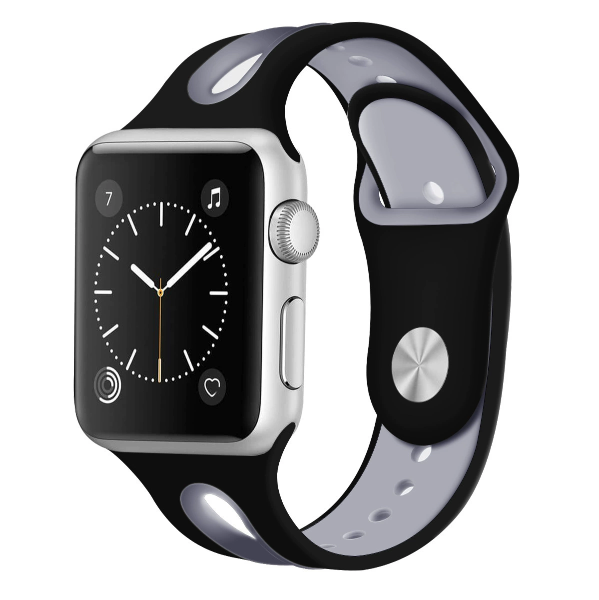 Apple, силиконовый ремешок для часов, браслет, двухцветная повязка для волос