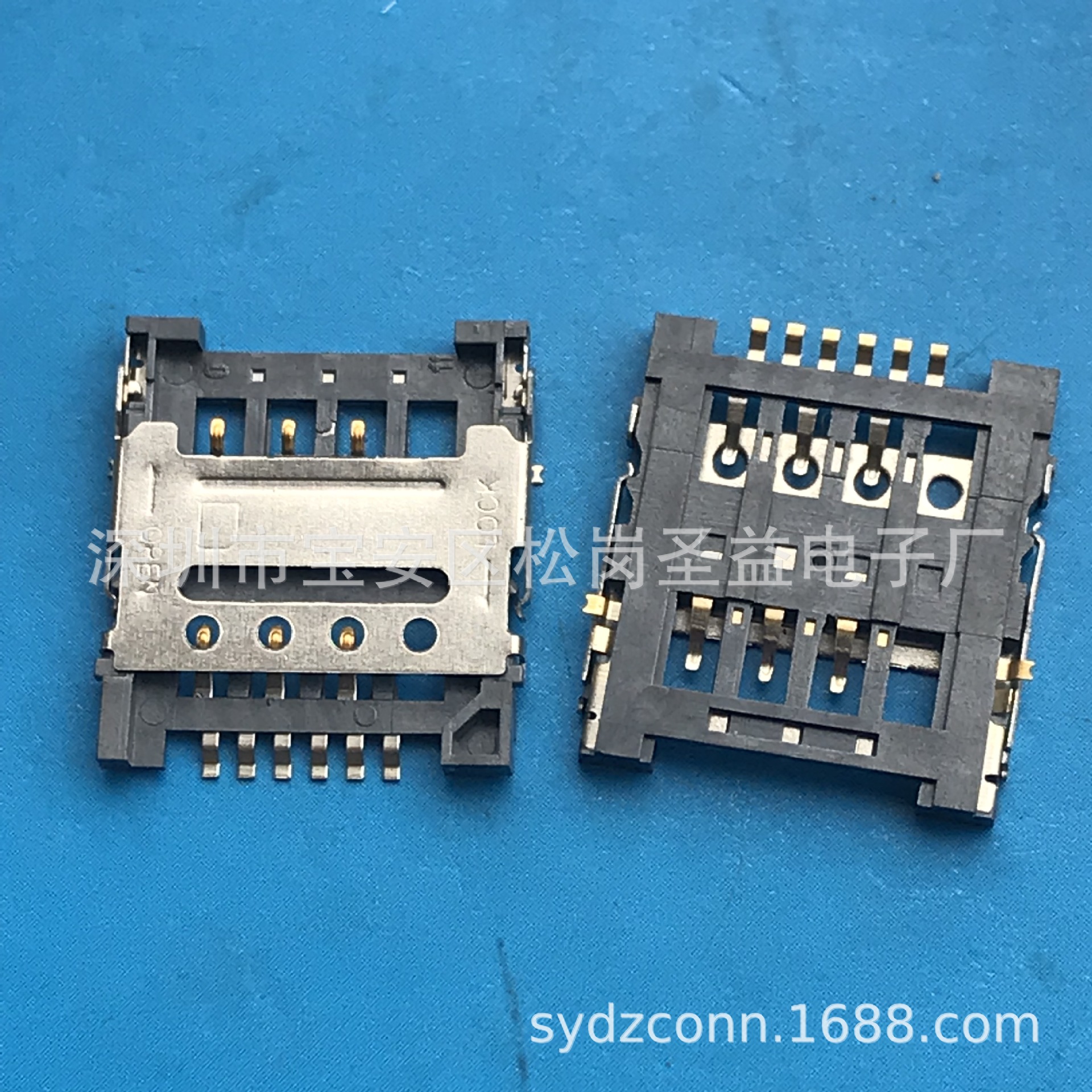 MINI 6P卡座贴片SMT 1.8H掀盖式SIM卡座 micro sim卡座 翻盖式-阿里巴巴