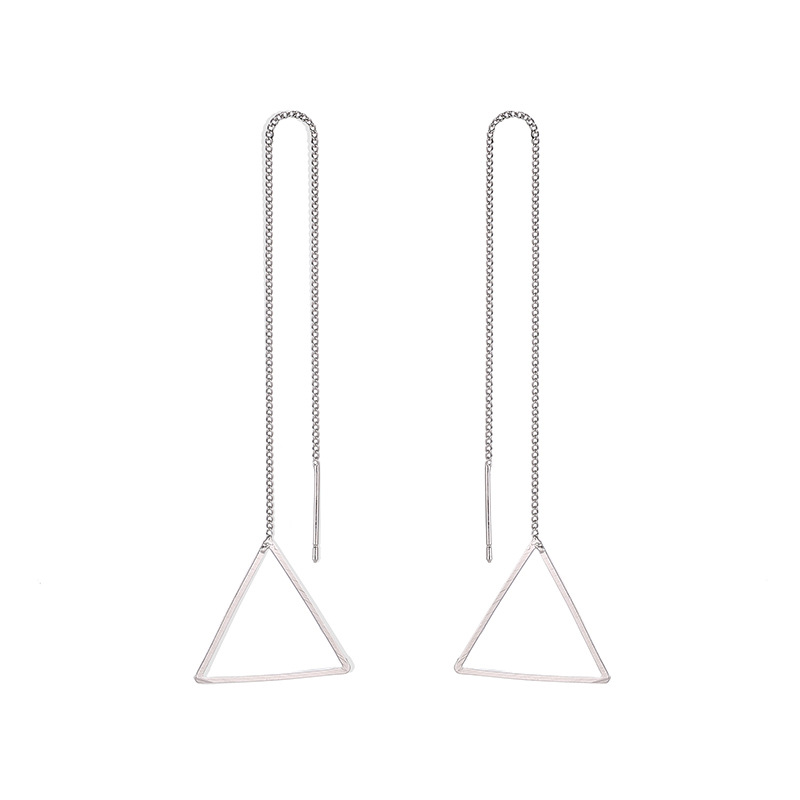 5g Weight No Inlaid Inlay Material Earrings Classification Housewarming, Anniversary, Business, Wedding, Travel, Birthday, Festival Occasion Copper Material Geometric Pattern Women'S Gender Plating Design Gold, Silver Color Geometric Plating Copper No Inlaid Drop Earrings 22