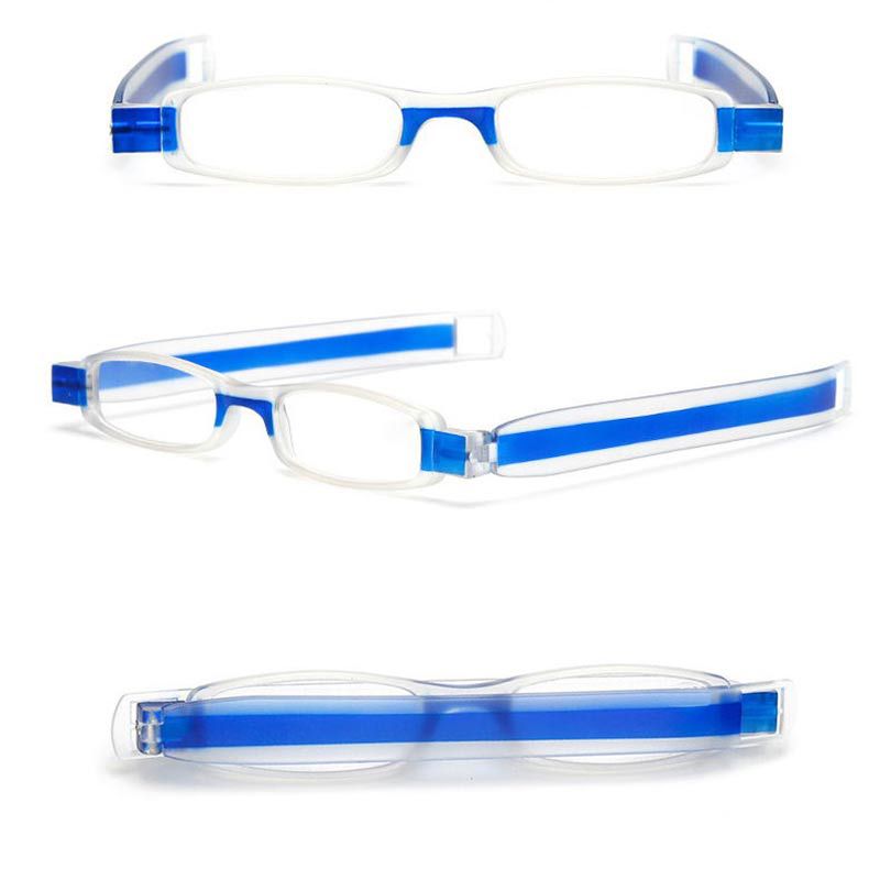 （中性）360度旋转折叠老视阅读眼镜 码数->400度;颜色