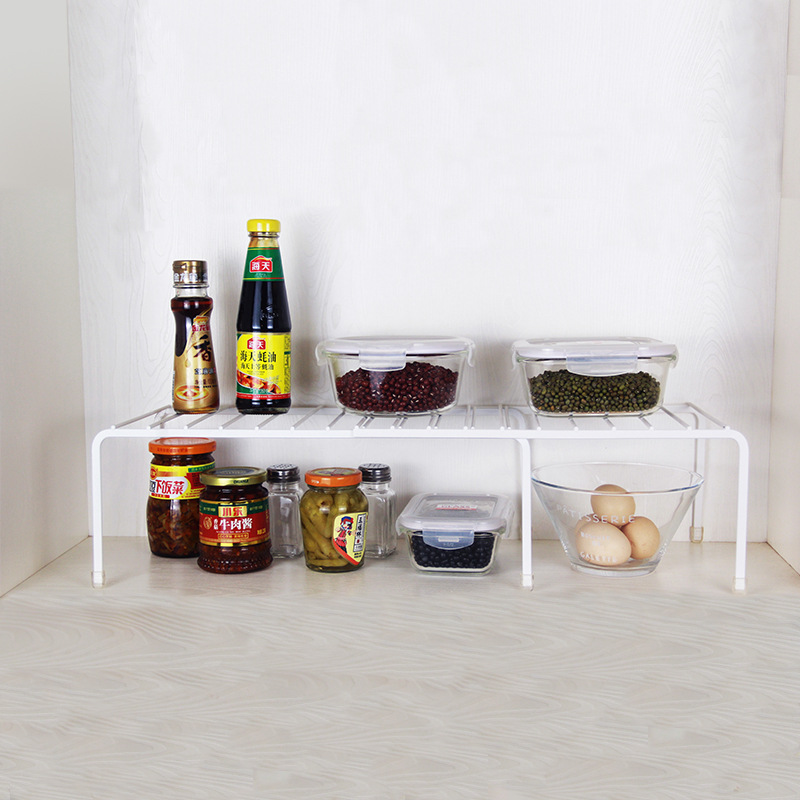 創業碗架廠家貨源 廚房整理伸縮置物架 單層收納調味料放鍋櫥櫃架