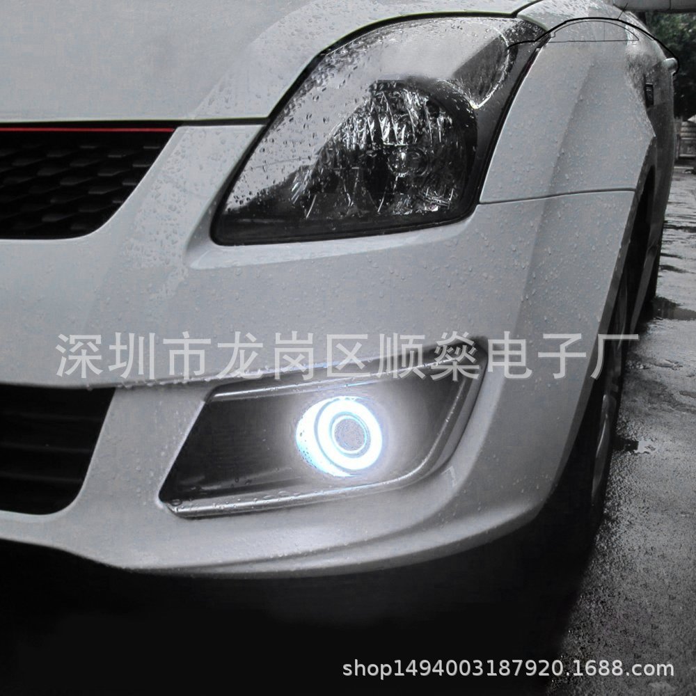 新款汽车LED透镜30W雾灯 改装鱼眼日行灯 3寸带cob天使眼牛眼雾灯-阿里巴巴