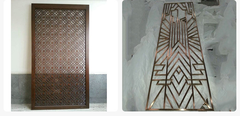 酒店用玄关隔断304不锈钢钛金屏风