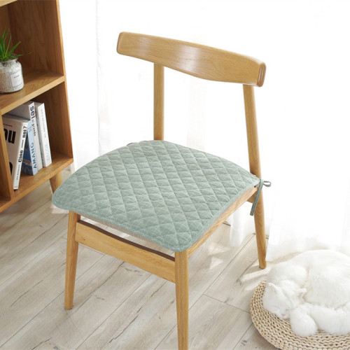 Custom-made and drop-shipped Nordic modern minimalist color-woven, washed pure cotton chair strap, solid color fabric anti-slip dining chair pad
