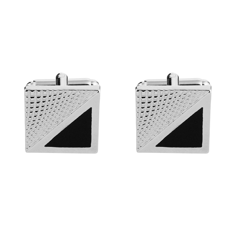 New Simple Fashion Twill Plaid Cufflinks display picture 2