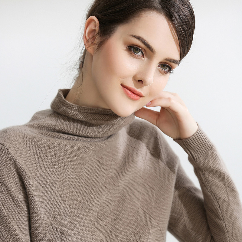 秋冬衣橱经典内搭高领纯山羊绒衫女套头毛衣100%羊绒打底衫针织衫|ru