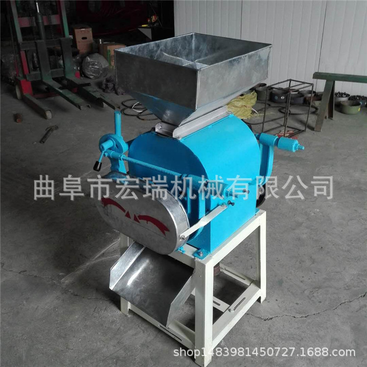 高粱磕瓣机 山东小型酿酒破碎机粮食加工设备3是1宏瑞HR12-20220