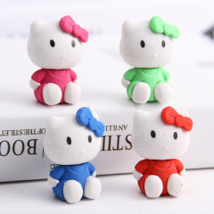 Wholesale New KT Cartoon Cute Cat Eraser Korean Style Creative School Supplies Gift for Elementary Students