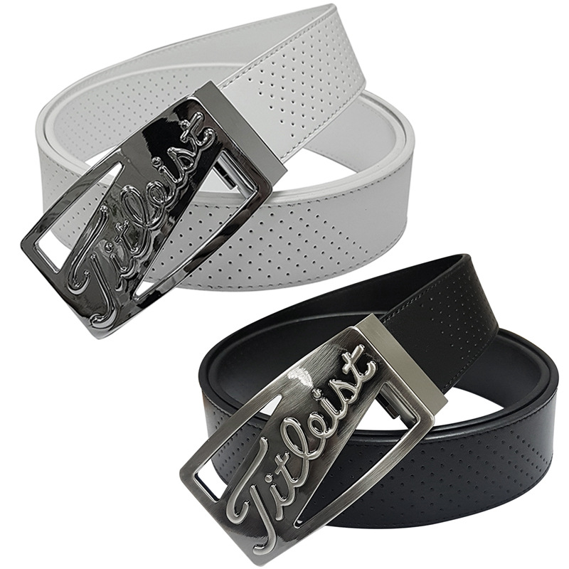 Golf Leather Belts Mens And Womens Golf Smooth Buckle Layer Leather