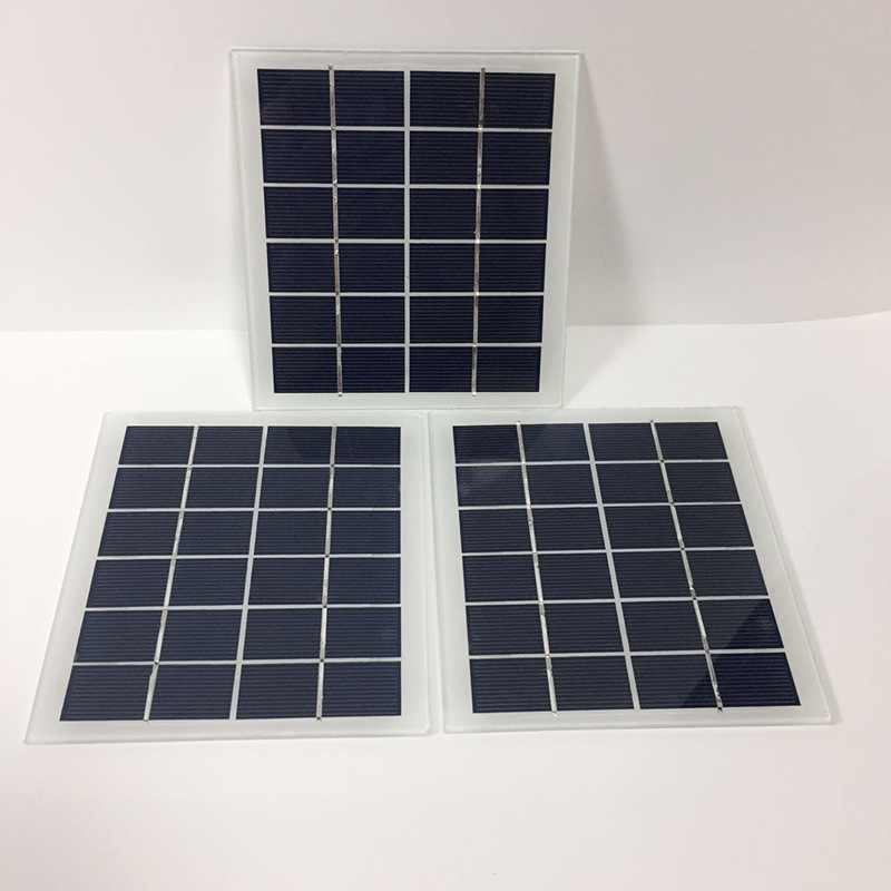 玻璃层压太阳能电池板 2W高效多晶硅太阳能电池板组件供应批发