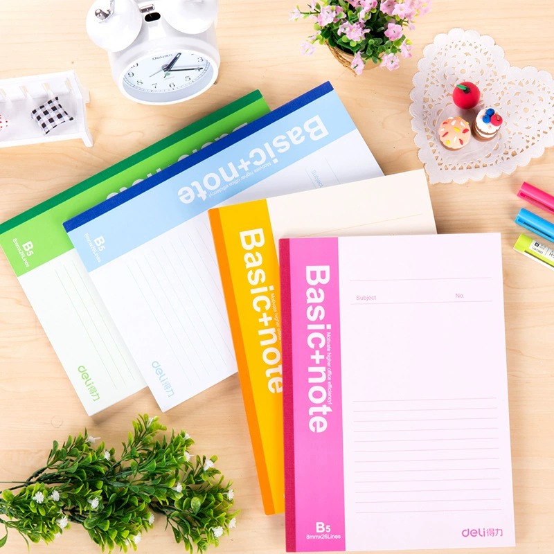 Deli 7664 Notebook B5 Soft Noodle Book 60 Practical Practice Book Wireless Binding Office Products