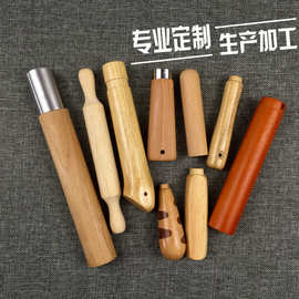 厂家生铁锅欧美木材手柄 榉木木柄设计木配件 橡木木柄木把手