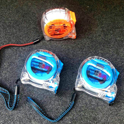 廠家批發高精准新款5米7.5米10米加厚防摔透明鋼卷尺家用盒尺