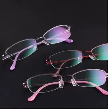 海宇近视眼镜女款 超轻纯钛半框眼镜架眼睛框一件代发6687