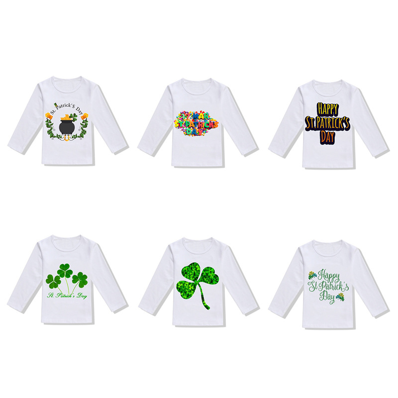 St. Patrick Pastoral Flower Cotton T-shirts & Shirts display picture 1