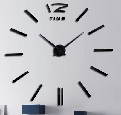 Reloj de pared de espejo EVA de gran tamaño, reloj silencioso de acrílico DIY de moda creativa, venta al por mayor en stock