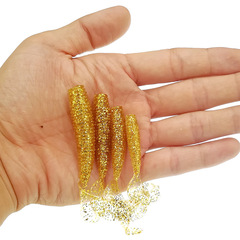 跨境熱賣爆釣卷尾路亞軟餌軟蟲卷尾蛆翹嘴鱸魚夜光仿生假餌路亞餌