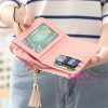 Cute short wallet, fresh universal folding shoulder bag with zipper, Korean style