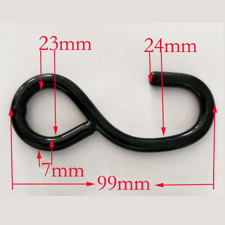 现货浸塑S钩子包塑S型钩子防锈防刮擦紧绳收紧器拉紧器捆绑带配件