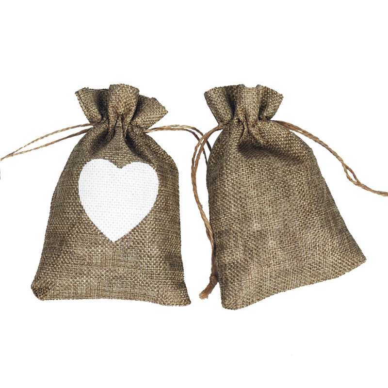 广东厂家供应抽绳麻布袋印刷束口小麻布袋精美拉绳麻布礼品包装袋