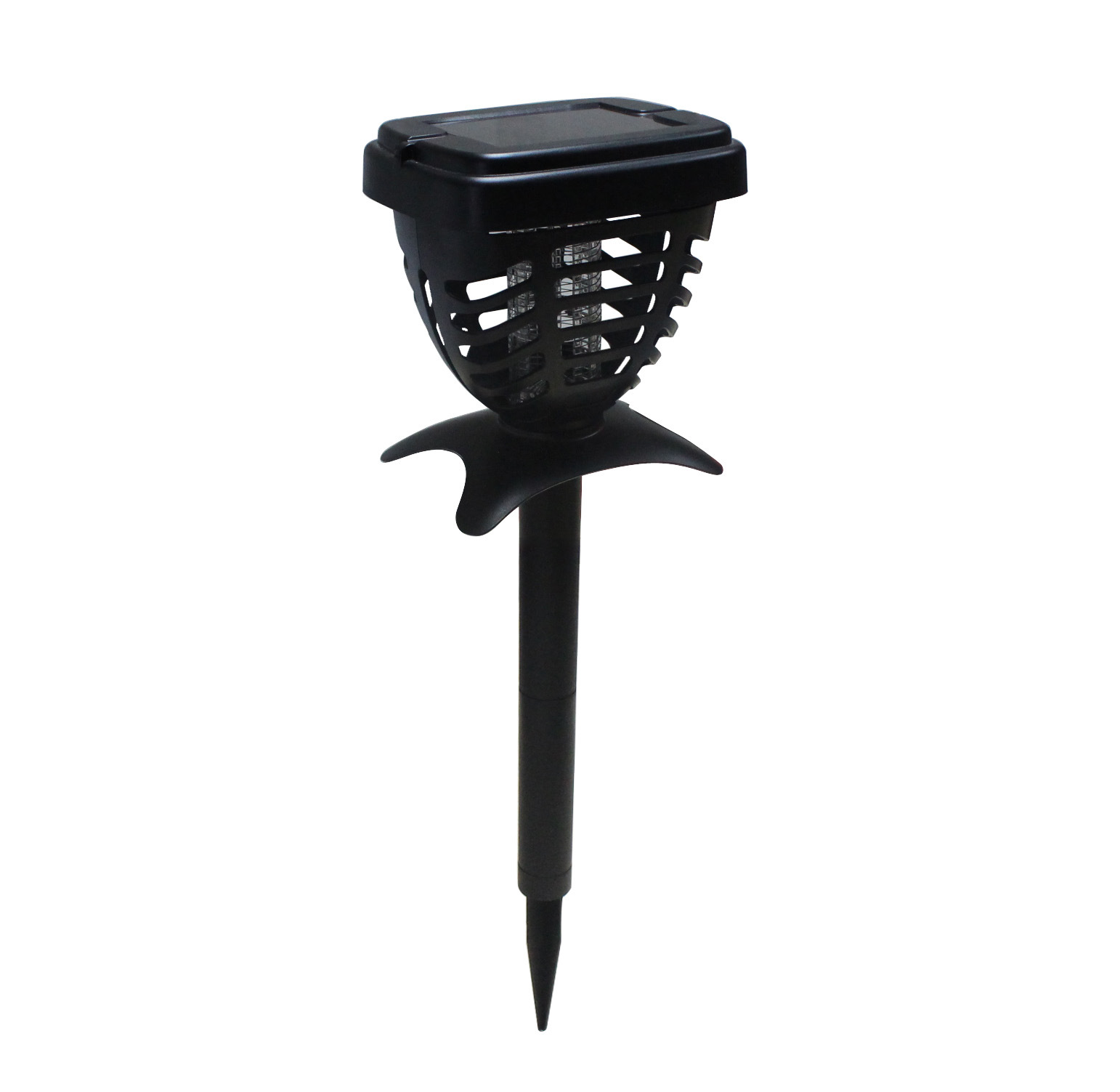 奥讯便携/插地超大太阳能板供电尺寸电子灭蚊灯（配支架配电池）