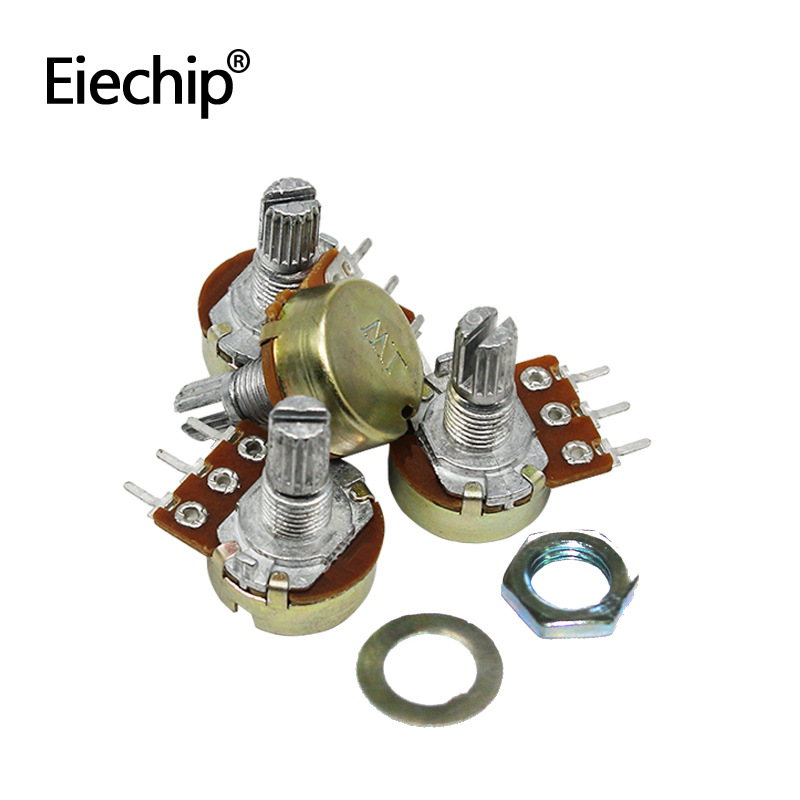 全新现货 单联功放电位器B5K 柄长15MM配螺母WH148型 电位器开关