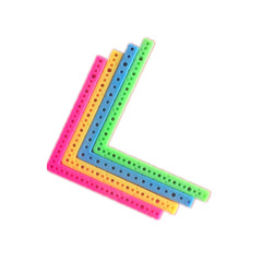 L-shaped multi-color optional right-angle plastic bar, axle bracket, car chassis, connecting parts, smart car accessories, DIY rod