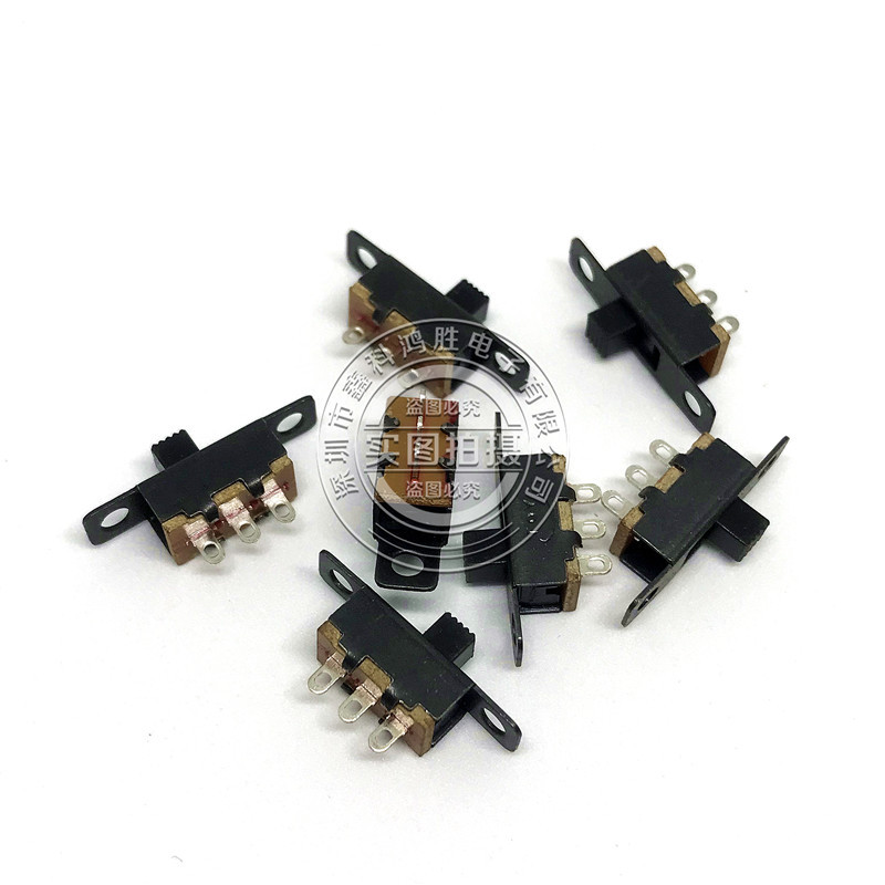 SS12F15VG6横柄直插式 1P2T杠杆式拨动开关 3脚2档柄高6mm