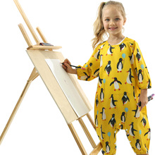 韩版多功能轻溥防水画画衣吃饭衣反穿衣enbihouse儿童连体罩衣