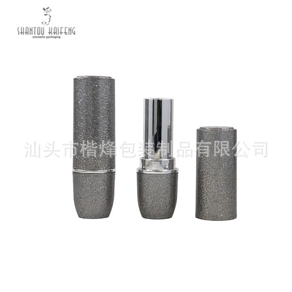 汕头彩妆包材口红管  银色闪漆口红壳外包装 润唇膏管