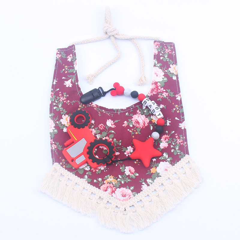 Suministros para bebés Cadena de chupete de silicona Baby Big Star juguete de silicona dientes molienda mordedor Comercio exterior Nuevo