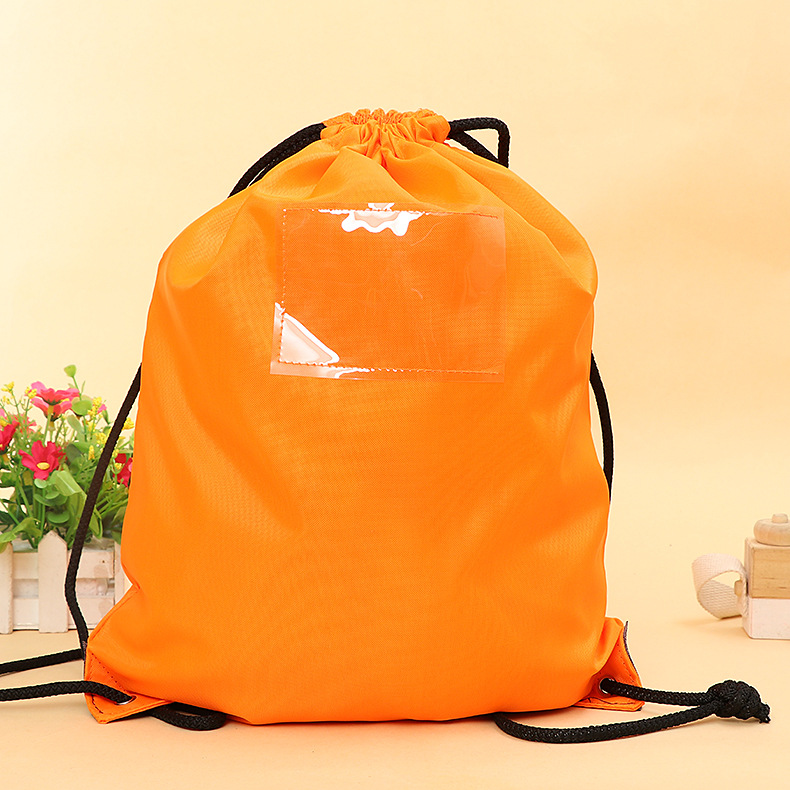 厂家直销尼龙牛津布运动束口袋 双肩书包防水涤纶抽绳背包 可定制