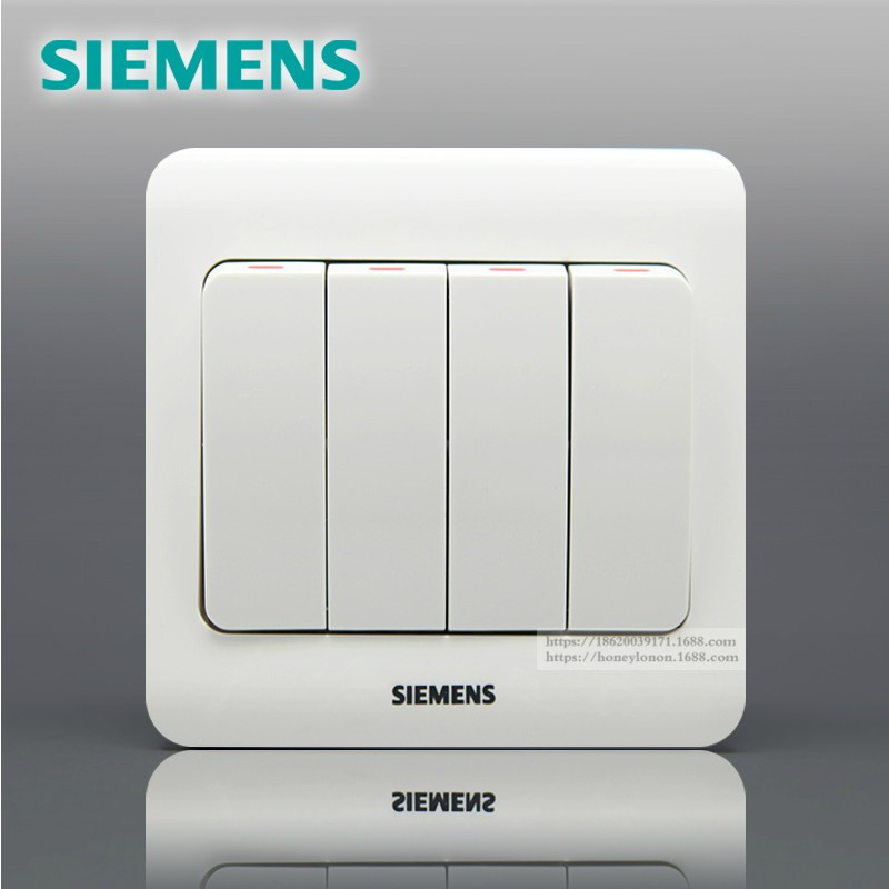 SIEMENS 西门子 远景 四位单控开关(无荧光指示)5TA02411CC1