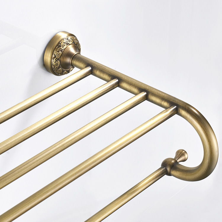 F8303-欧式复古浴巾架毛巾架全铜卫浴挂件壁挂式-(8).