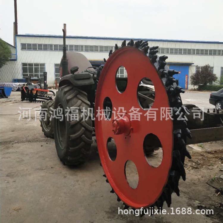 小型农机圆盘式山药地开沟机 田无管理挖沟机 新型设计链式开沟机