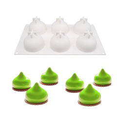New 6-Chain Water Droplet Pattern Mousse Cake Mold DIY Baking Tools Silicone Fondant Mold French Dessert Mold
