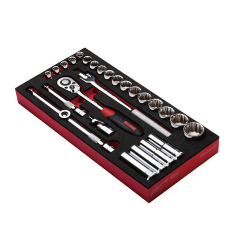 EVA工具托组套,史丹利/~27件1/2"系列12角套筒