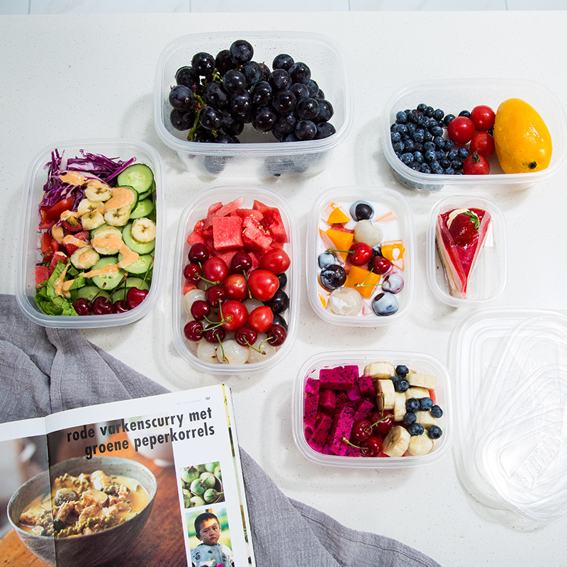 水果捞盒子 网红一次性高档水果沙拉盒子 豆腐乳保鲜盒千层蛋糕盒