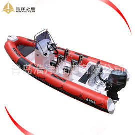 RIB580 boat 玻璃钢橡皮艇 玻璃钢游艇 玻璃钢快艇 救援艇