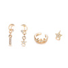 Crystal earings, earrings, golden set, accessory, boho style, city style, wholesale