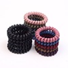 Fashionable matte hair accessory, big dark telephone, hair rope, Korean style, wide color palette