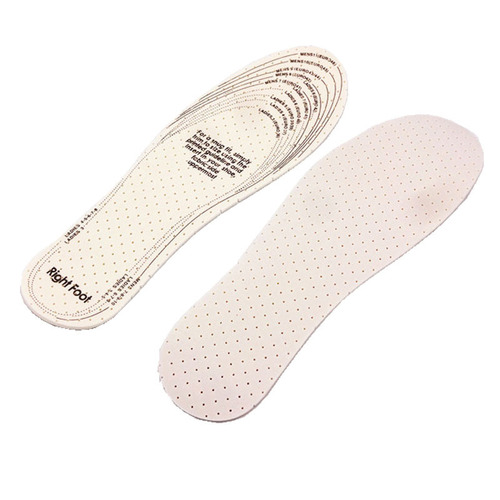 Wholesale breathable sweat-absorbent non-woven latex insoles punched breathable soft disposable self-cut latex insoles