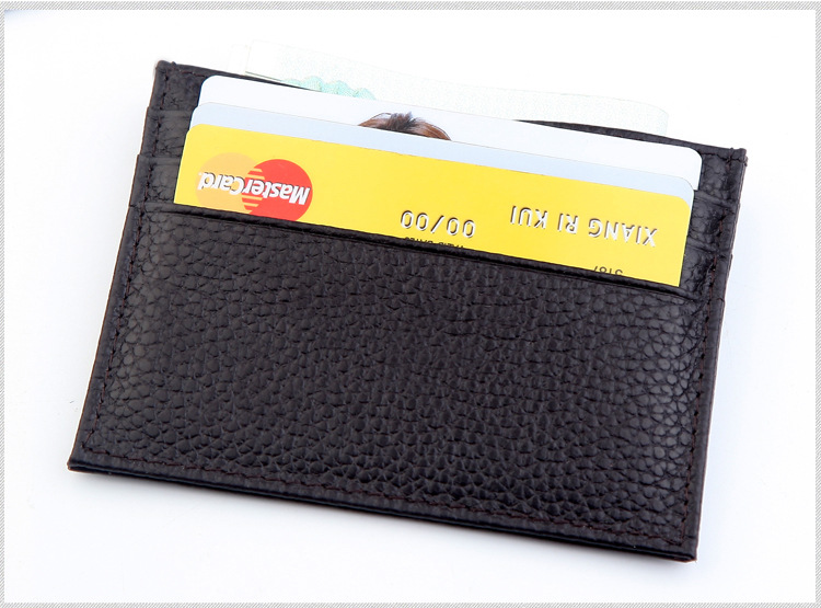 Men's Card Holder First Layer Cowhide Card Holder Leather Business Card Holder Simple Credit Card Holder display picture 8
