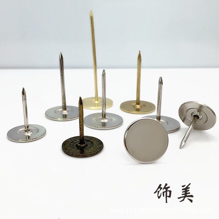 银色平头图钉圆头平钉 金属色按钉大头钉装饰钉沙发软包铁 泡钉子-阿里巴巴