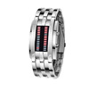 Metal trend waterproof digital watch suitable for men and women, wholesale, Tungsten steel, Korean style